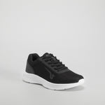 Zapatilla deportiva negra con suela blanca UTWO
