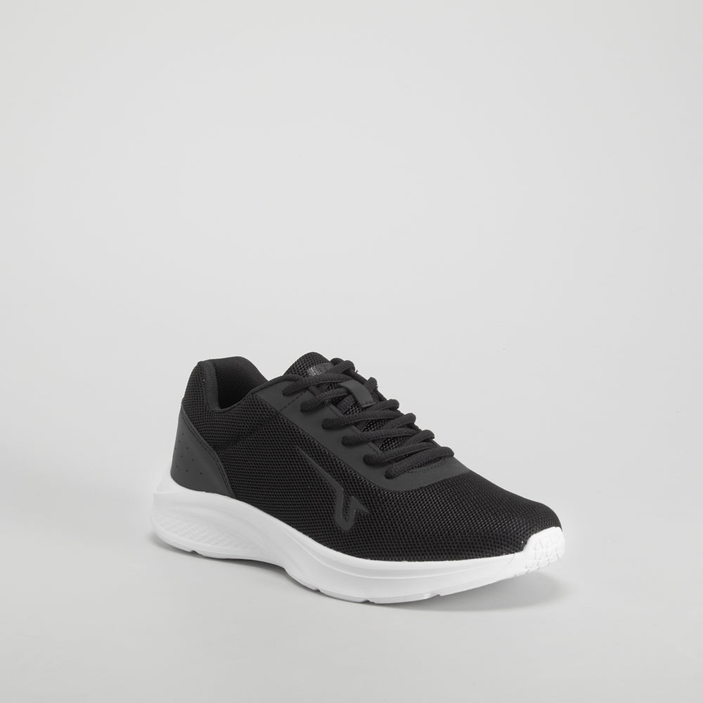 Zapatilla deportiva negra con suela blanca UTWO