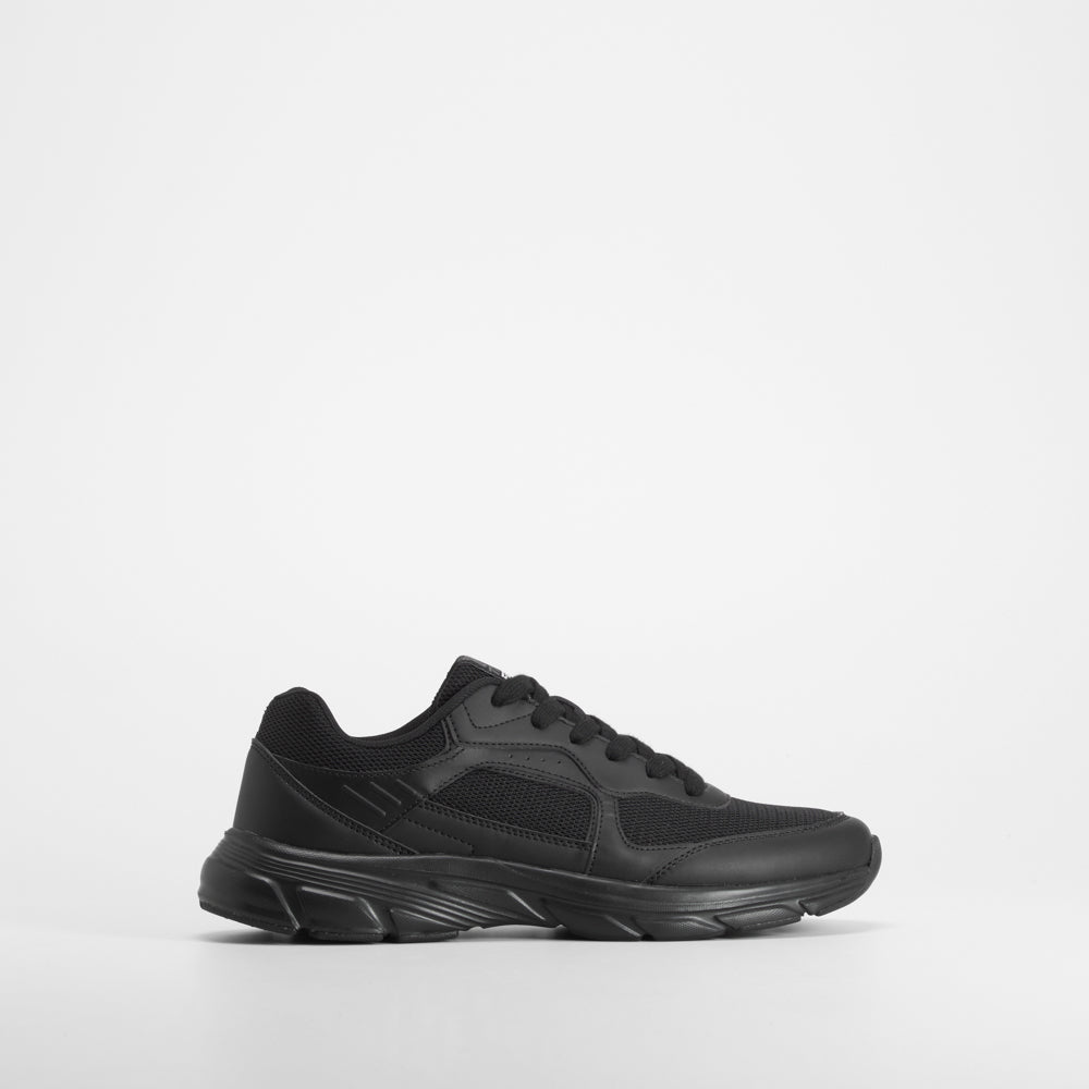 Zapatilla deportiva negra cordones UTWO