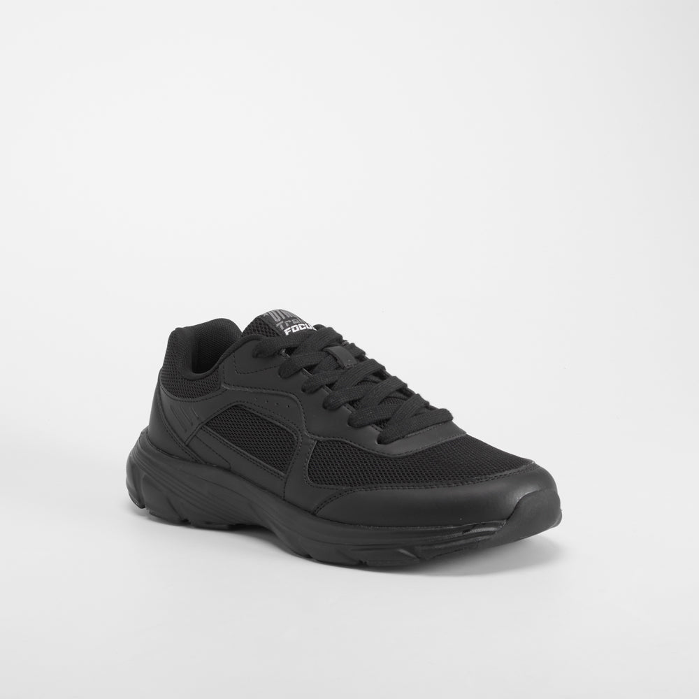 Zapatilla deportiva negra cordones UTWO