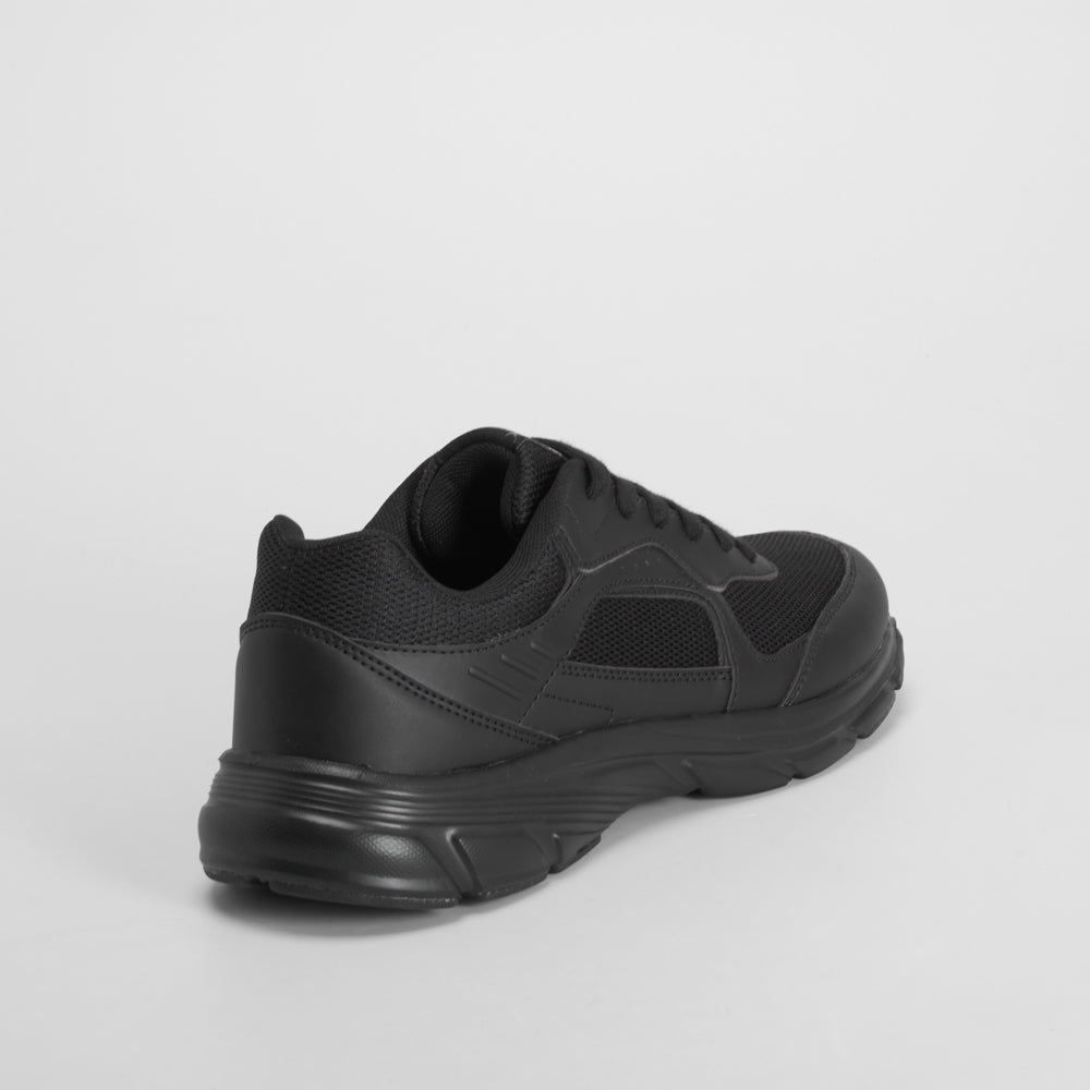 Zapatilla deportiva negra cordones UTWO