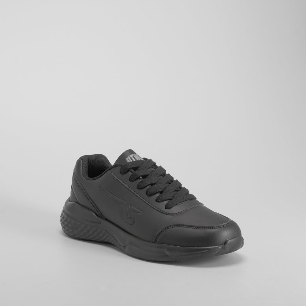 Zapatilla deportiva negra con cordones UTWO