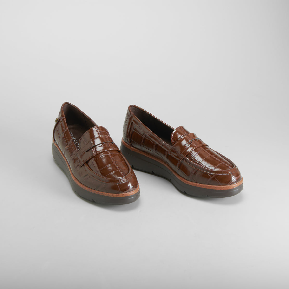 Mocasín cuña marrón MYSOFT