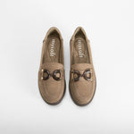 Zapato mocasín cuña marrón MYSOFT