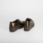 Zapatilla cordón cremallera marrón MYSOFT