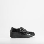 Zapato cuña cordón negro MYSOFT
