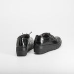 Zapato cuña cordón negro MYSOFT