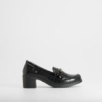 Zapato mocasín tacón negro MYSOFT