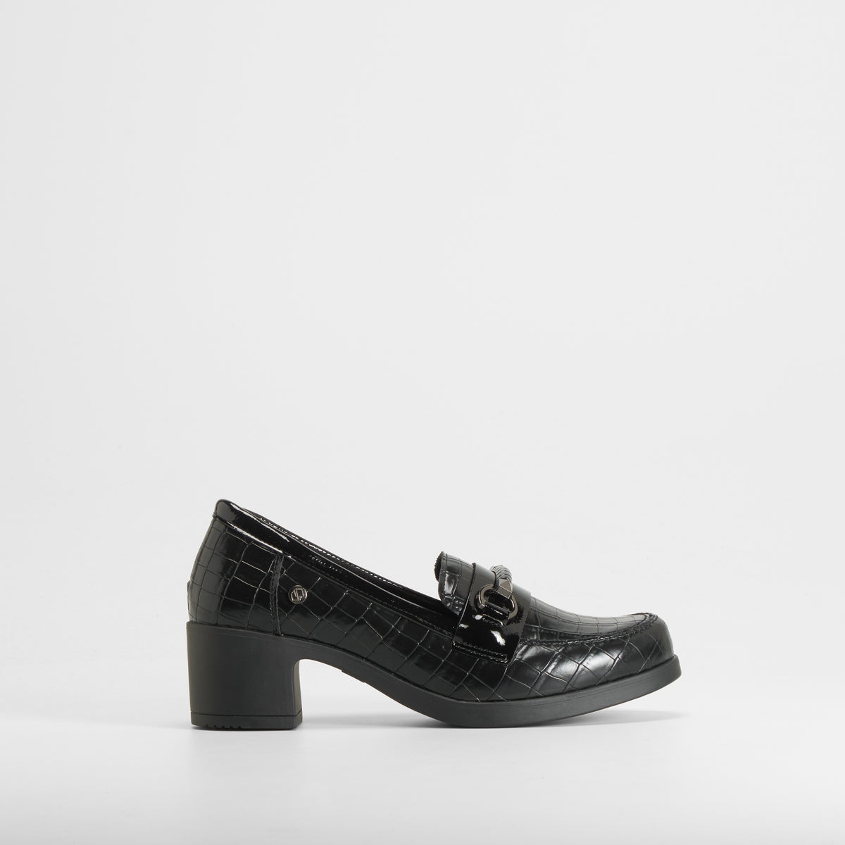 Zapato mocasín tacón negro MYSOFT