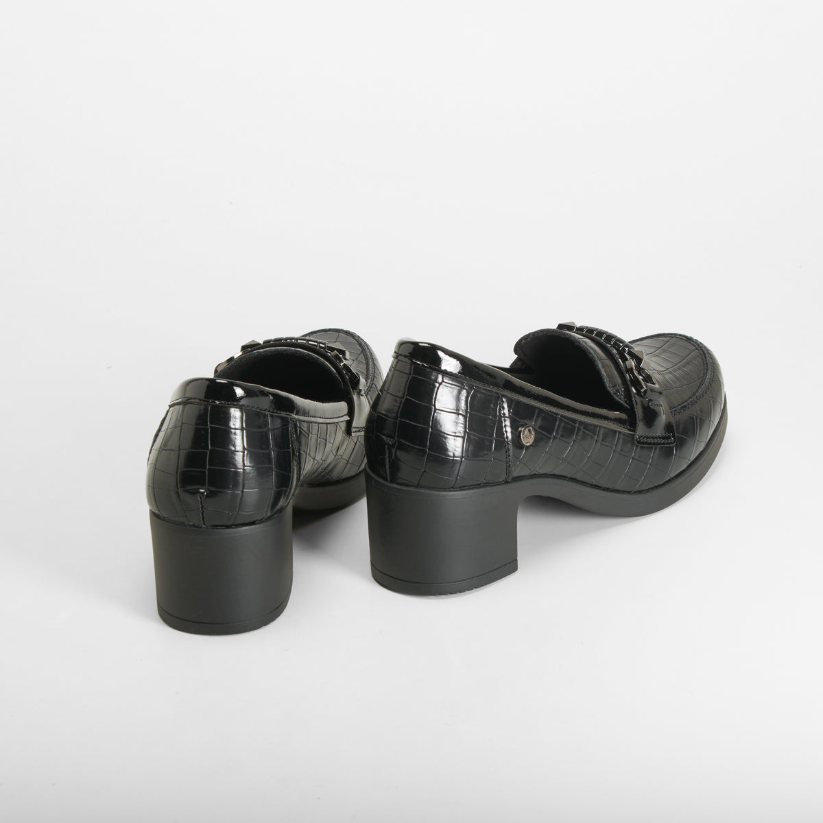 Zapato mocasín tacón negro MYSOFT