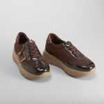 Zapatilla casual animal print marrón MYSOFT