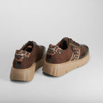 Zapatilla casual animal print marrón MYSOFT