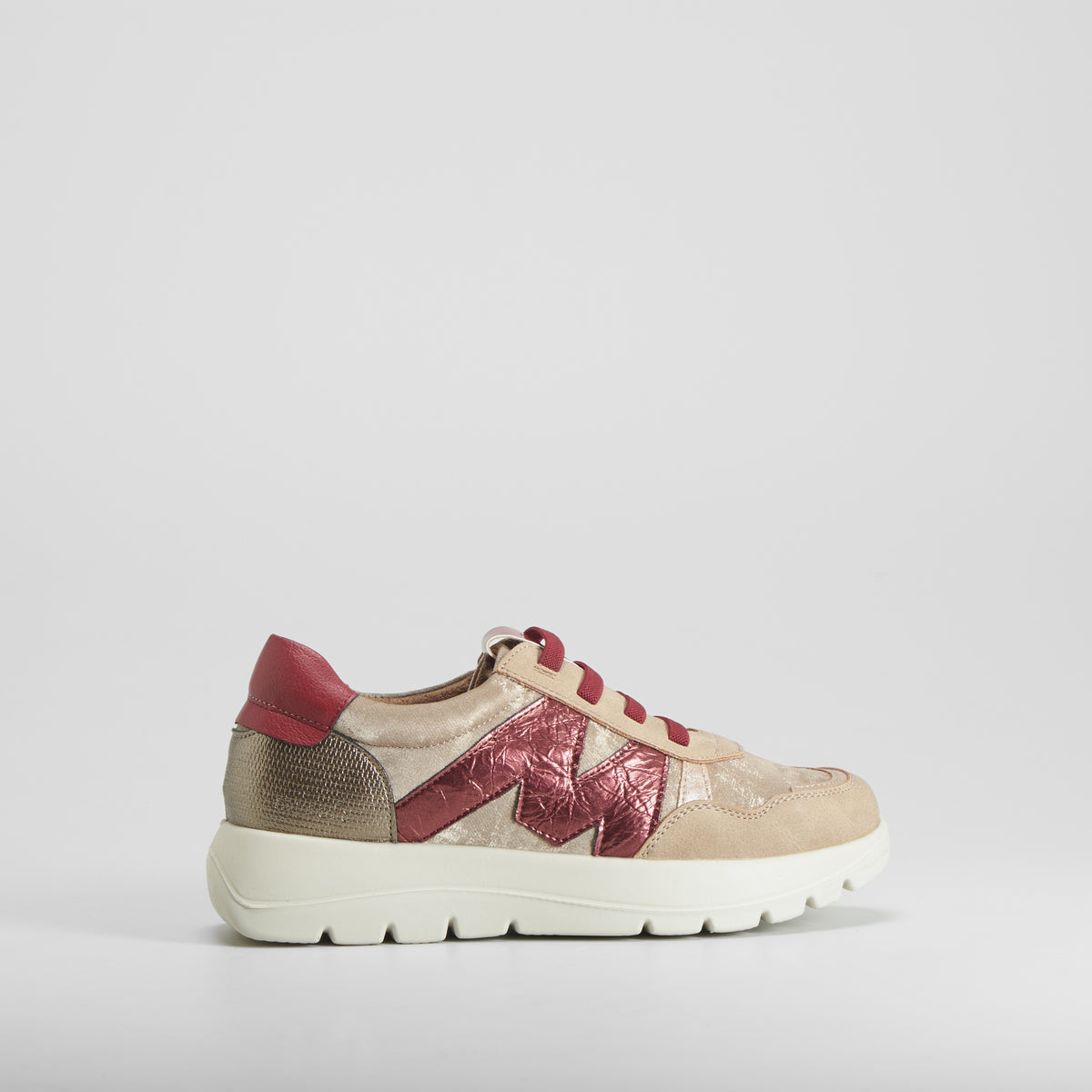 Zapatilla casual elásticos beige MYSOFT
