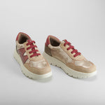 Zapatilla casual elásticos beige MYSOFT