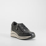 Sneaker cuña elástico negra COMFEET