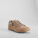 Sneaker barefoot cremallera marrón COMFEET