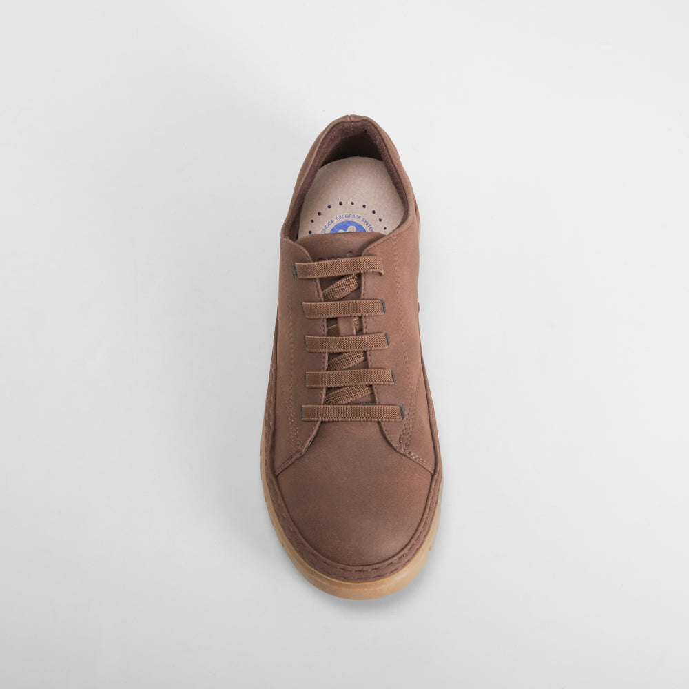 Zapato casual nobuck elásticos marrón COMFEET