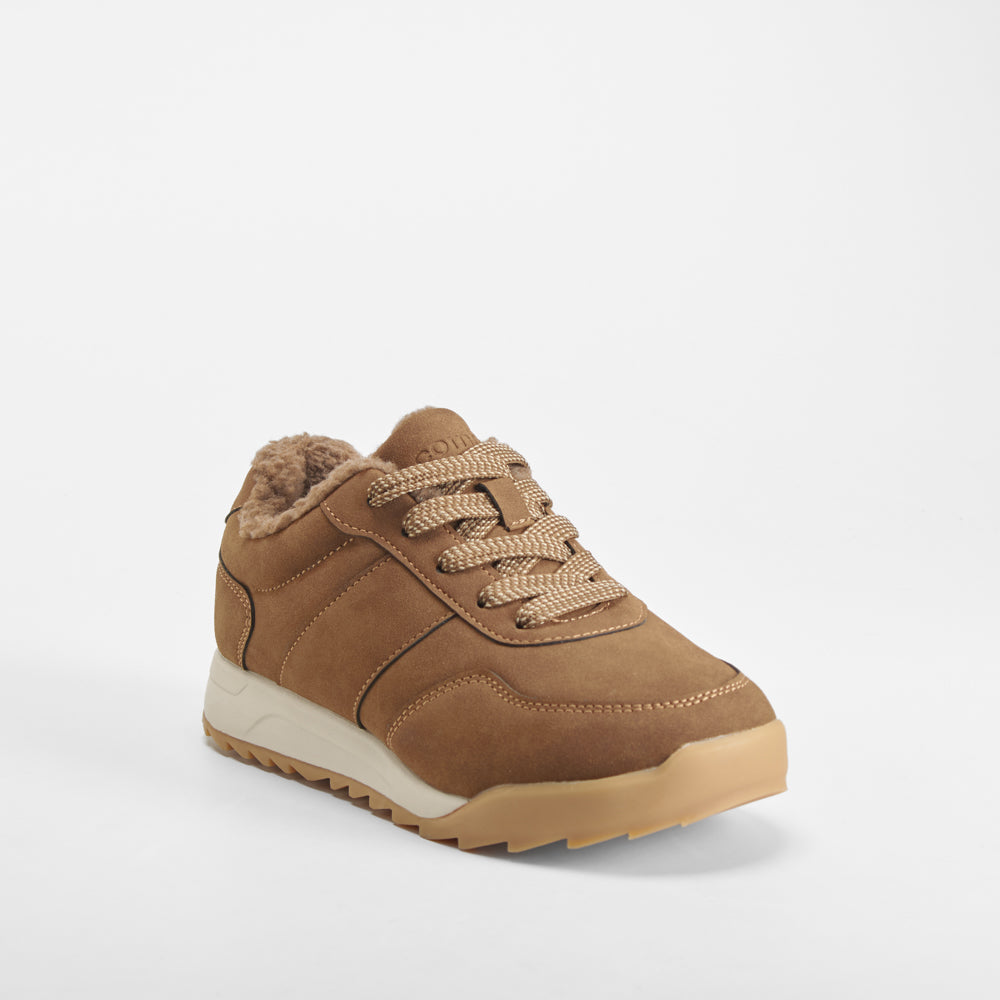 Sneaker confort con cordones marrón COMFEET