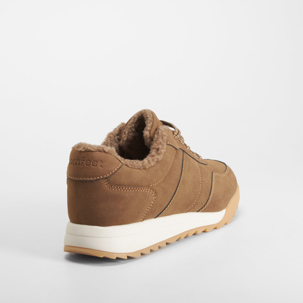 Sneaker confort con cordones marrón COMFEET