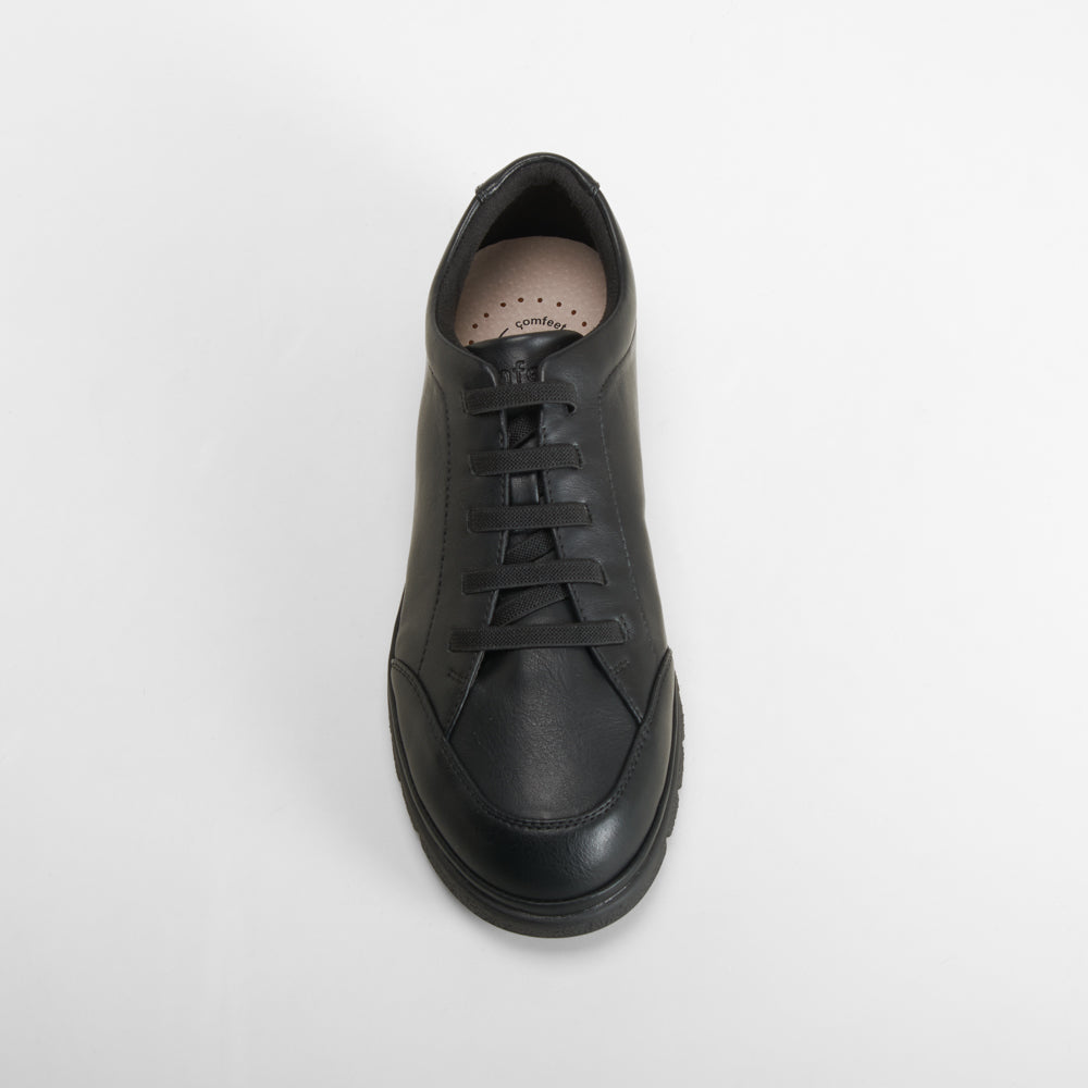 Zapato plano confort elásticos negro COMFEET