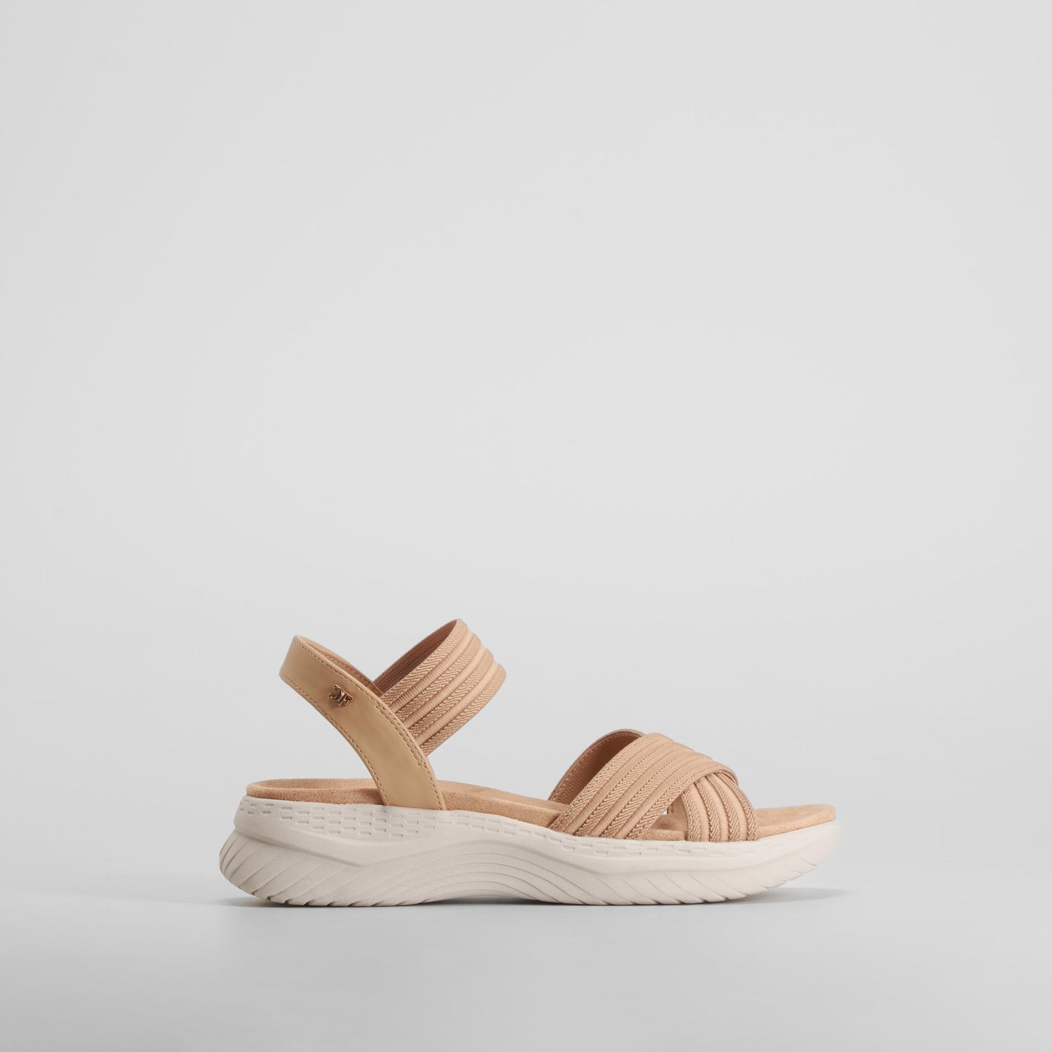 Sandalia confort elásticos beige COMFEET