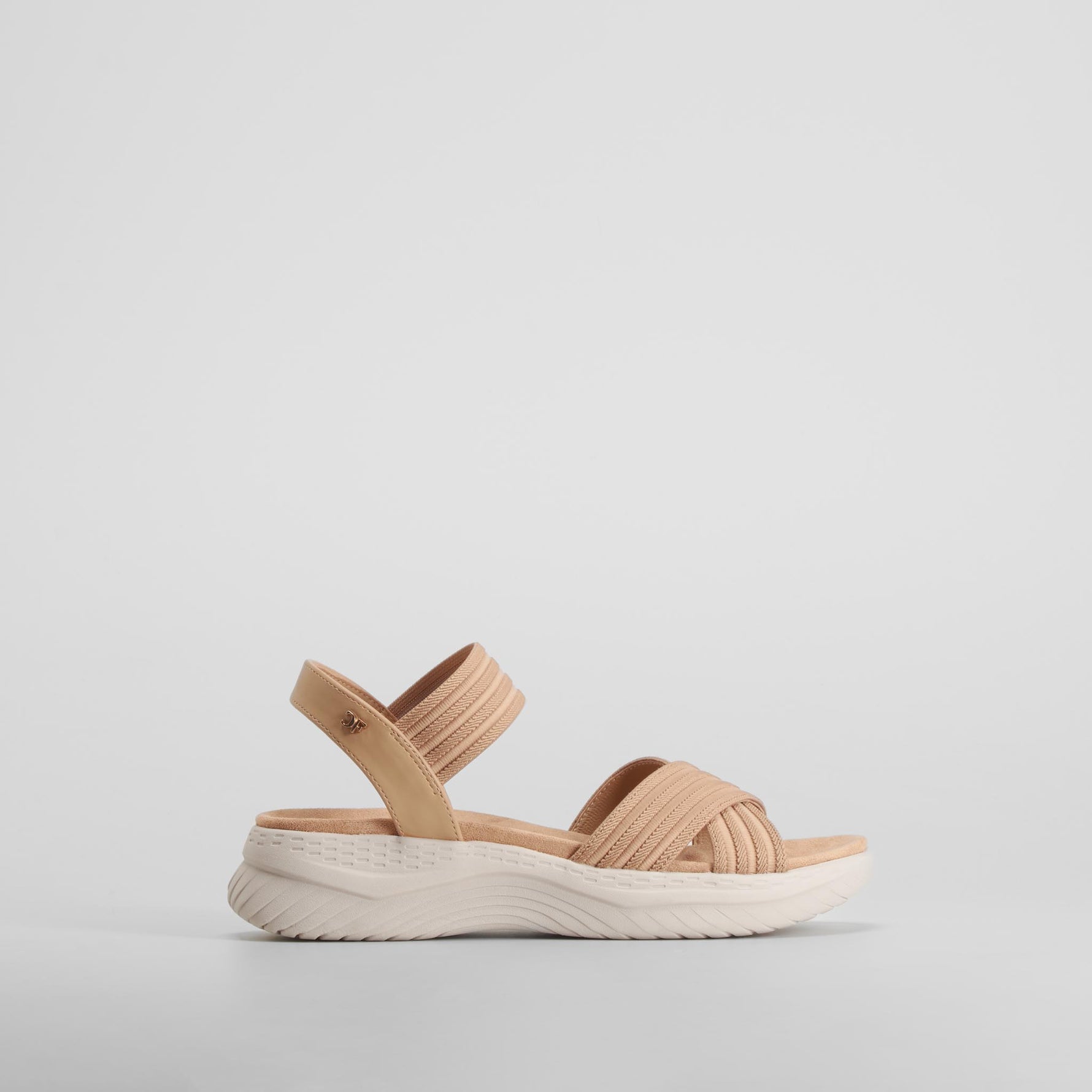 Sandalia confort elásticos beige COMFEET