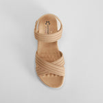 Sandalia confort elásticos beige COMFEET