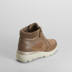 Botín cordones cuello lana marrón COMFEET