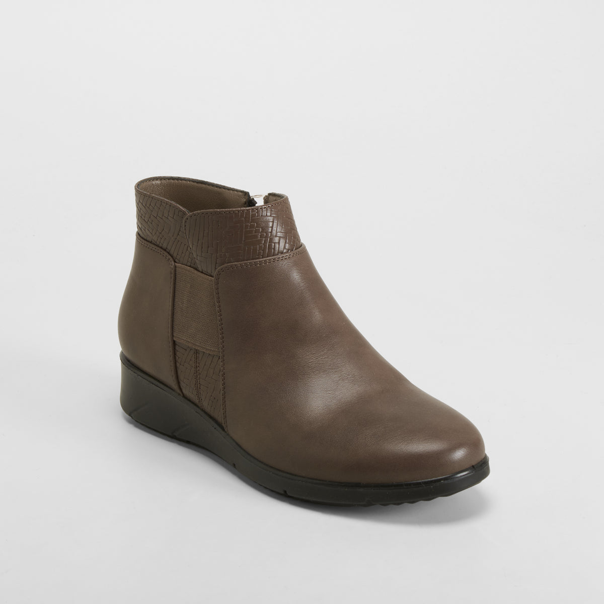 Botín Soft Insock cremallera marrón COMFEET