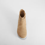 Botín barefoot plisado beige COMFEET