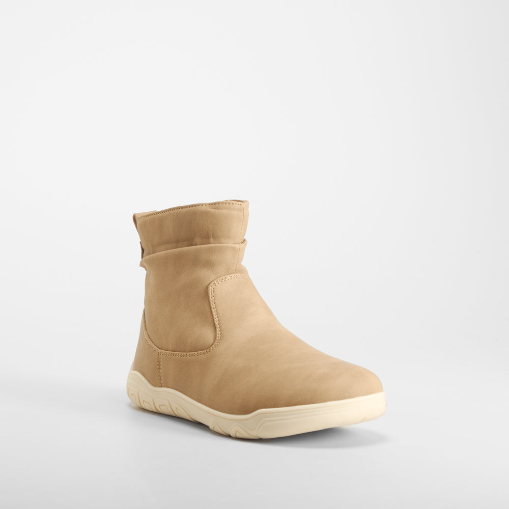 Botín barefoot plisado beige COMFEET