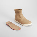Botín barefoot plisado beige COMFEET