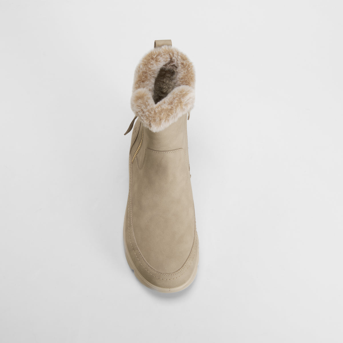 Botín cremallera lateral Soft Insock beige COMFEET