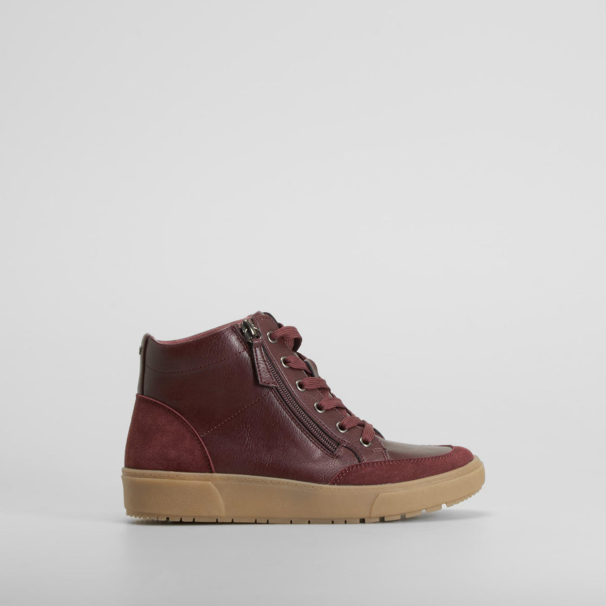 Botín cordones pelo rojo COMFEET