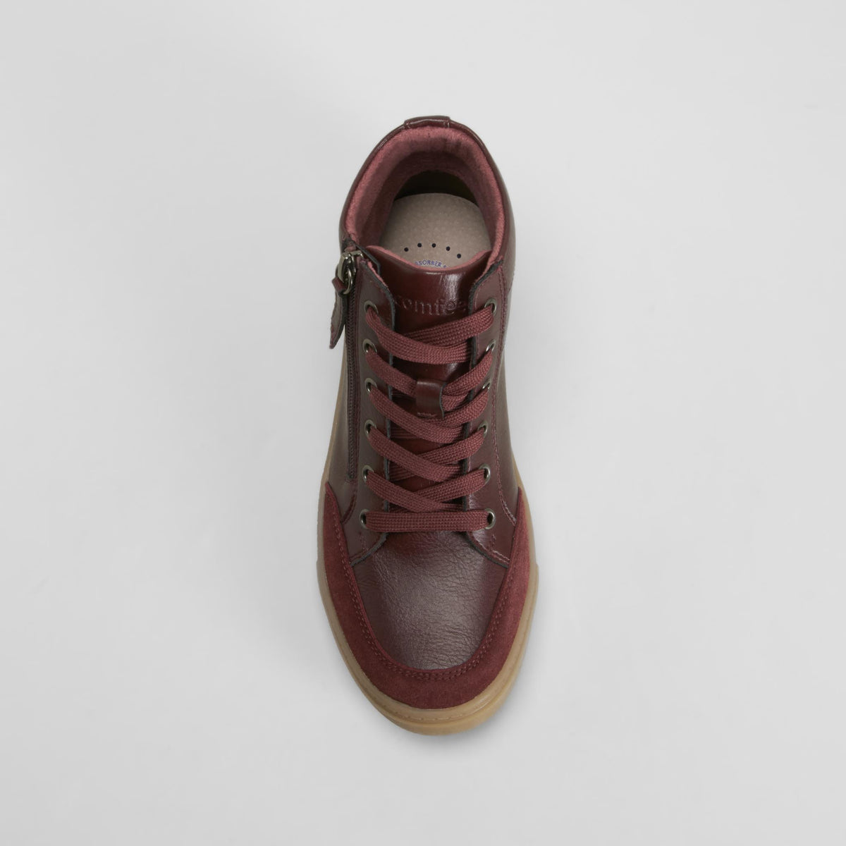 Botín cordones pelo rojo COMFEET