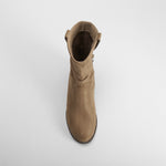 Botín tacón medio campero beige COMFEET
