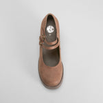 Zapato tacón alto y plataforma hebilla marrón NYC