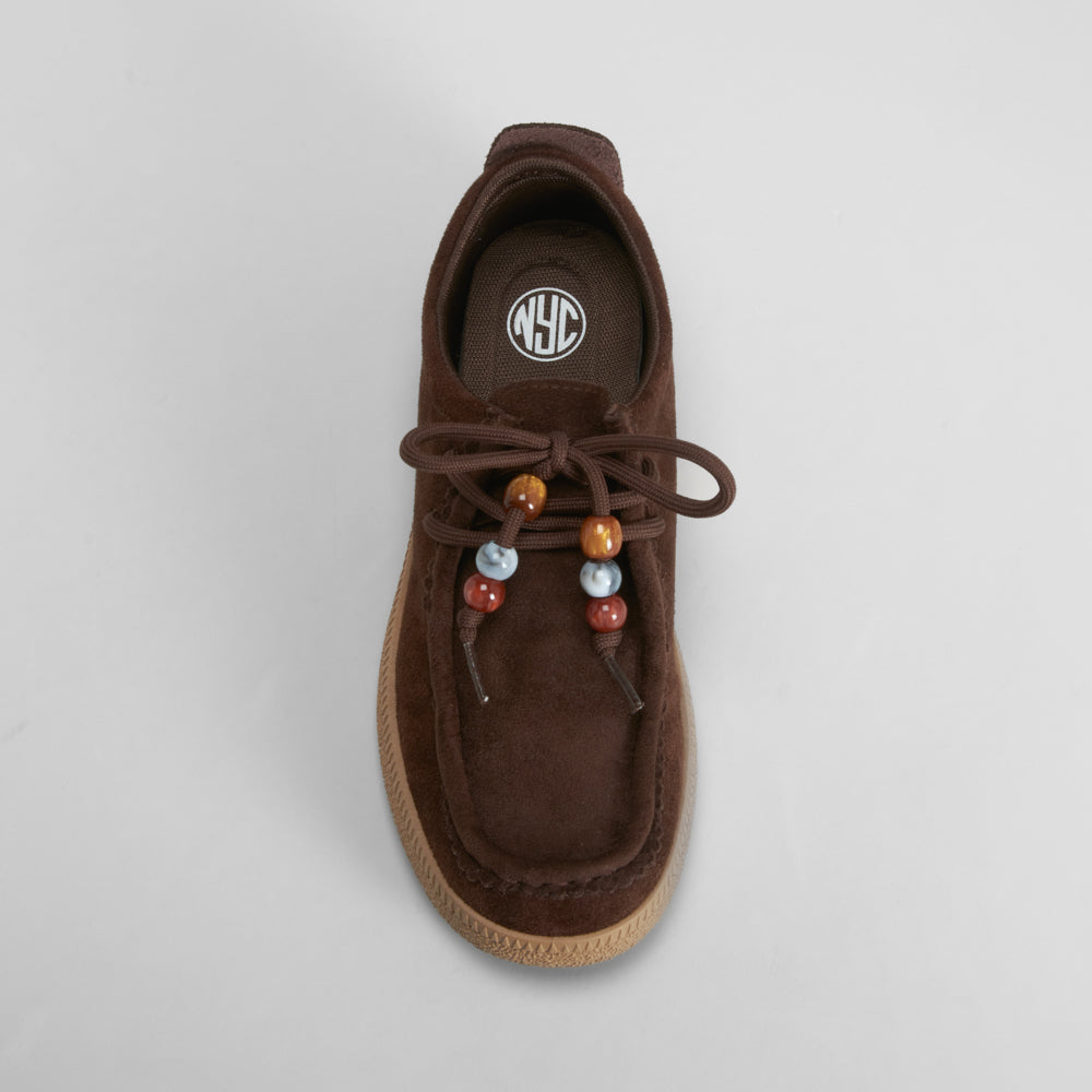 Zapato wallabee cordón marrón NYC