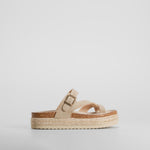 Sandalia bio plataforma yute beige NYC