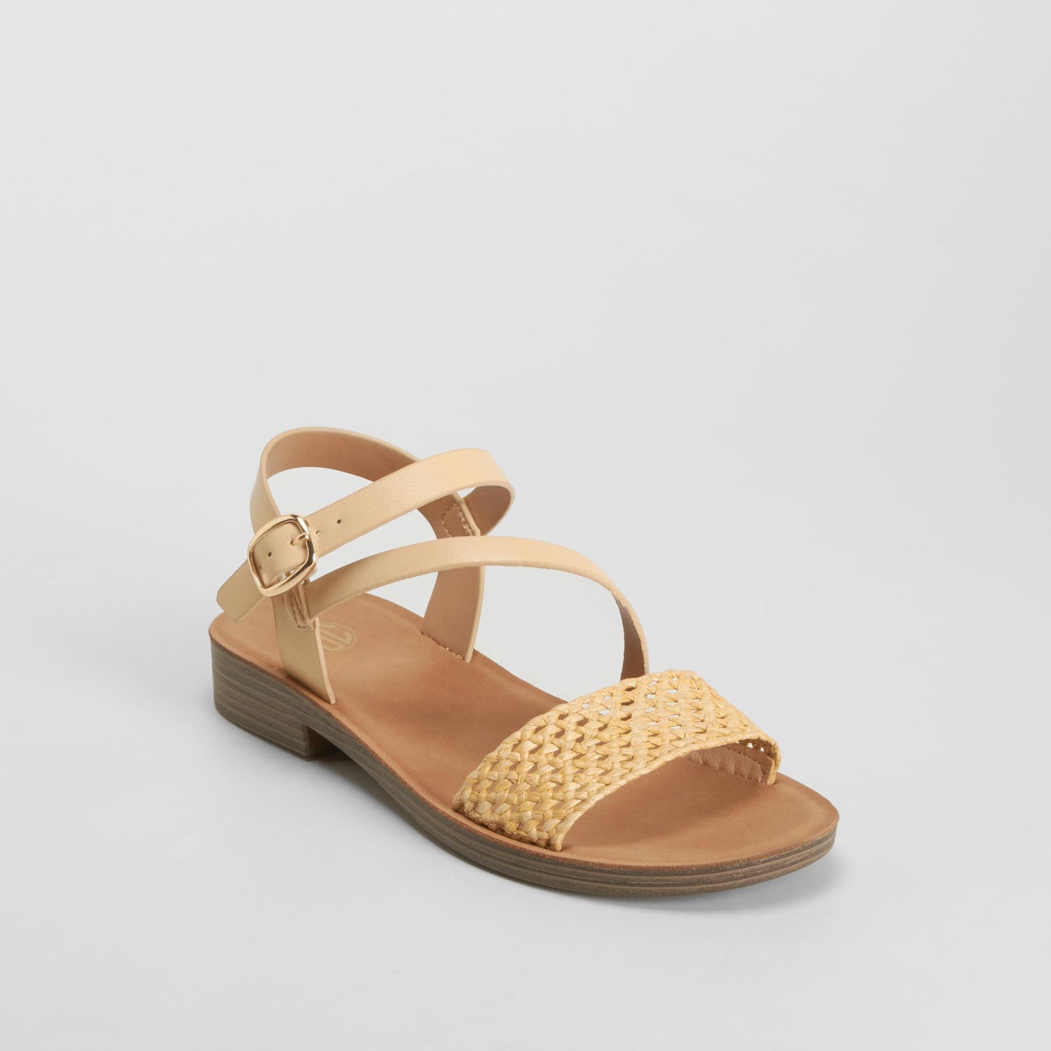 Sandalia tira rafia beige NYC
