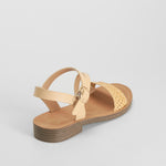 Sandalia tira rafia beige NYC