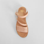 Sandalia plana rafia rosa NYC
