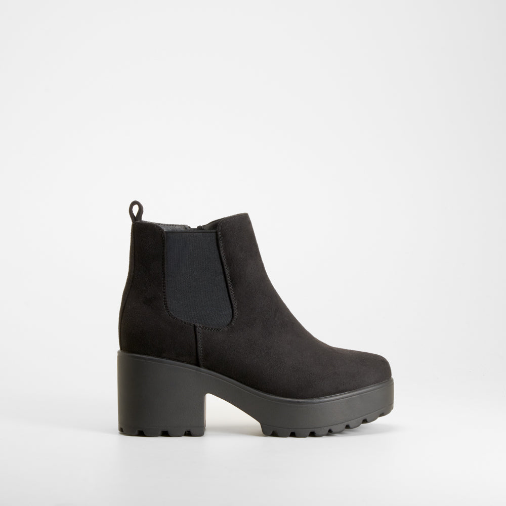 Bota tacón plataforma negro NYC
