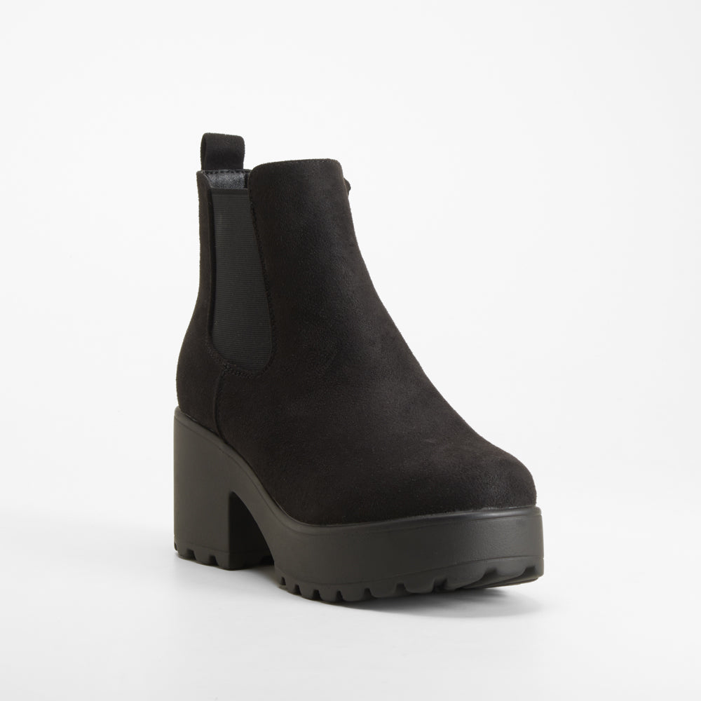 Bota tacón plataforma negro NYC