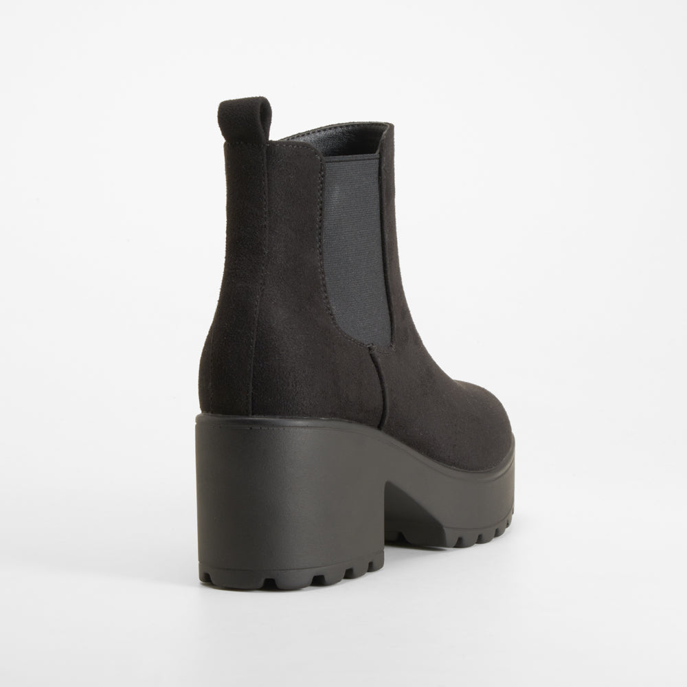 Bota tacón plataforma negro NYC