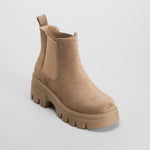 Botín chelsea chunky casual taupe NYC