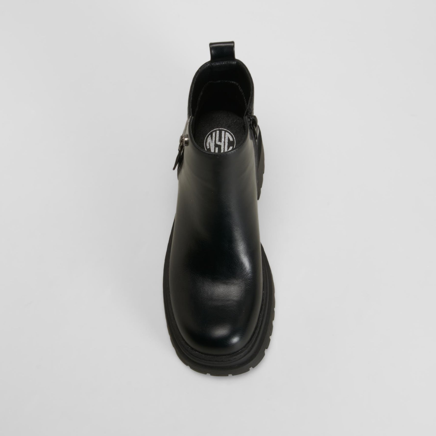 Botín cremallera chunky negro NYC