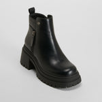 Botín cremallera chunky negro NYC