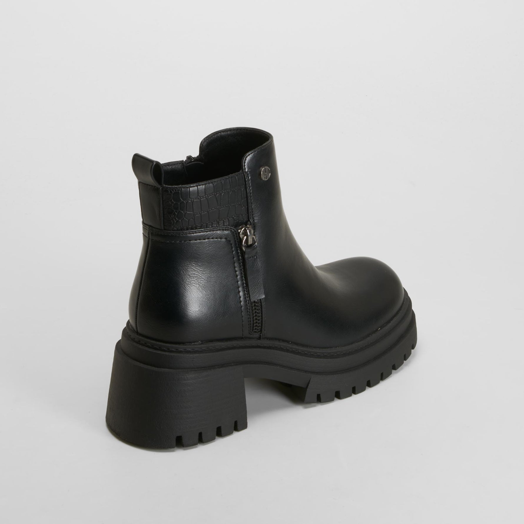 Botín cremallera chunky negro NYC