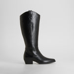 Bota alta campera negra NYC